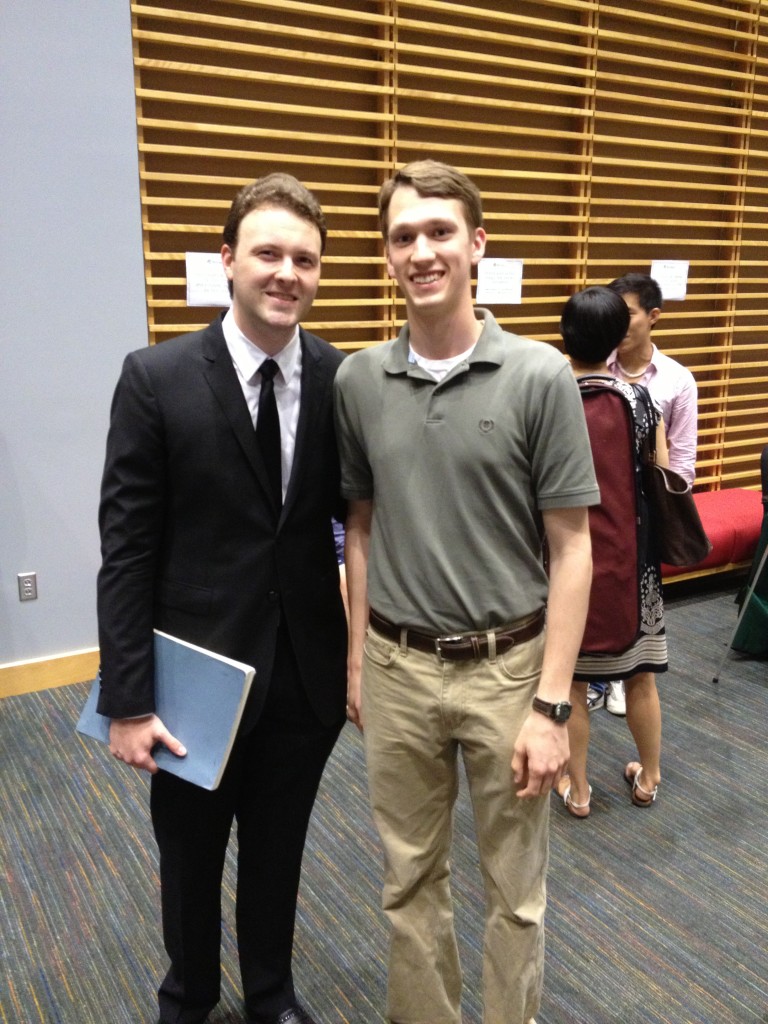 Eric Zuber - 2013 Van Cliburn competitor, after his amazing performance of Beethoven.  